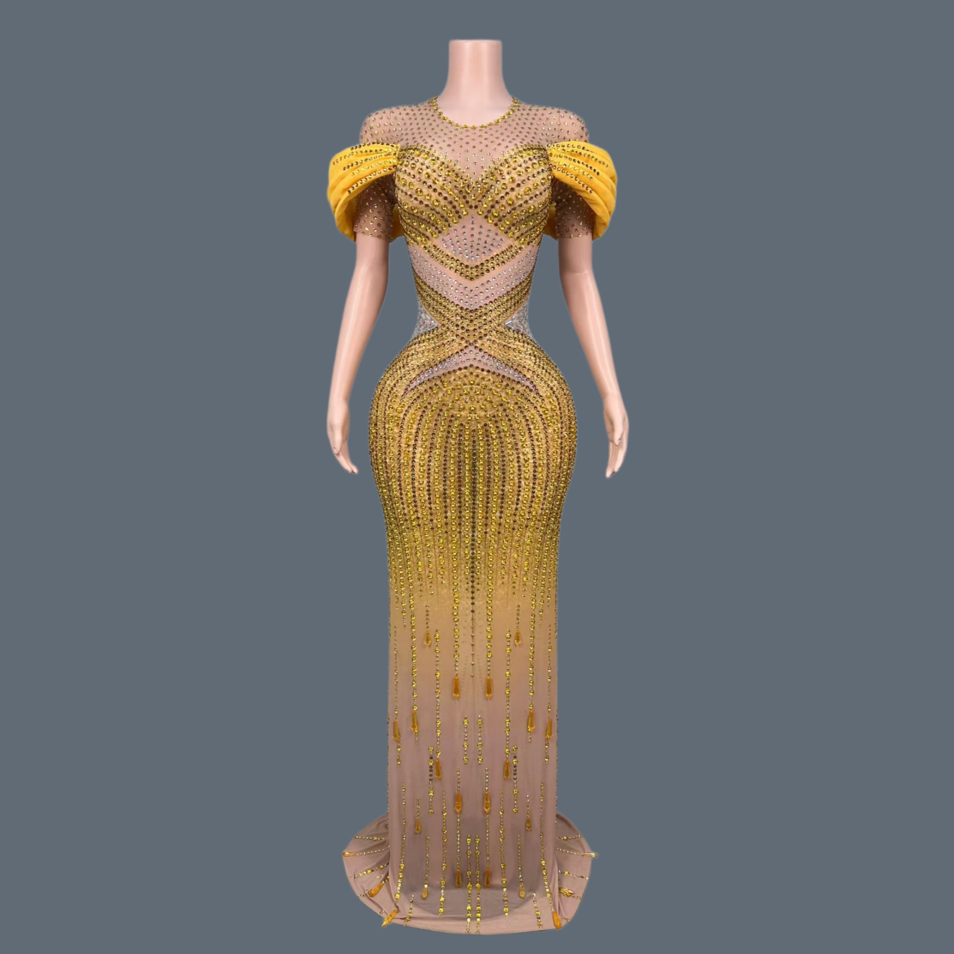 Women Formal Wear Photoshoot - Formal Floor-length Dress Women Sparkly Crystals