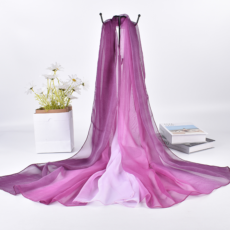 Scarf Silk Neck - 2023 Spring/Summer New Three Color Gradient