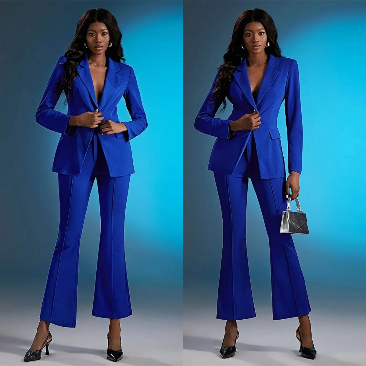 Women'S Red Formal Wear - Office Lady Pants Sets Custom Made