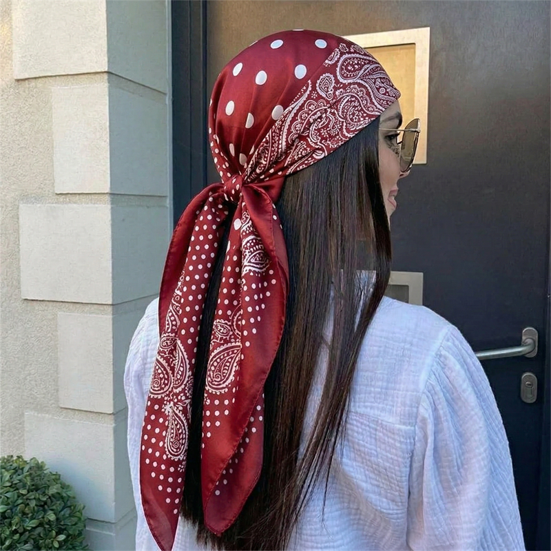Scarf Silk Neck - 90cm Luxury Brand 2026 Dot Print