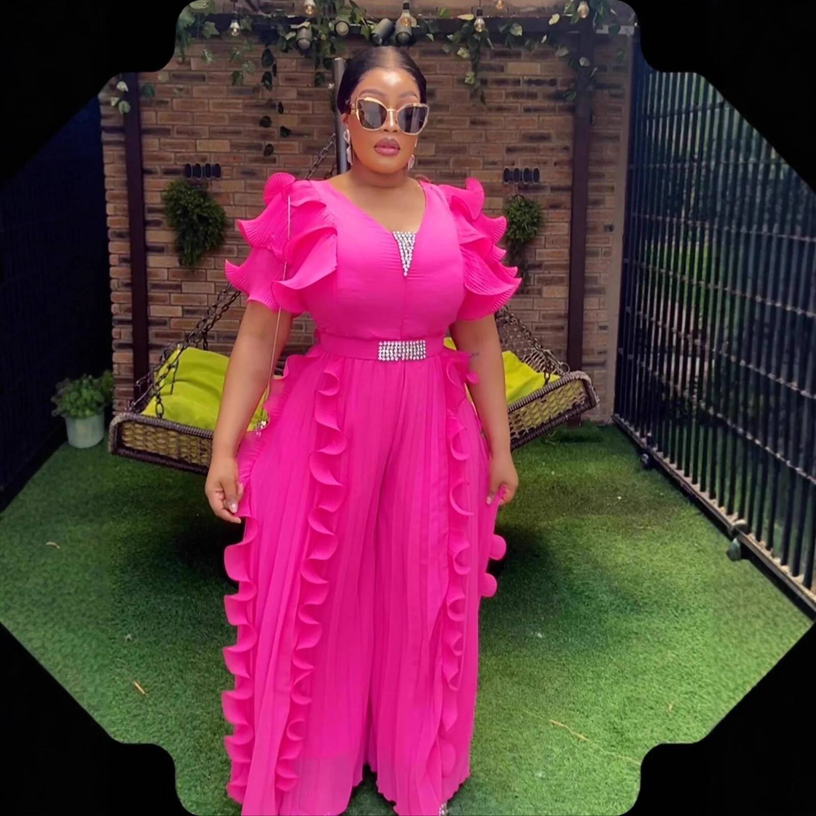 Plus Size Women's V-neck Ruffl - Women Formal Wear For Summer recensie en prijs