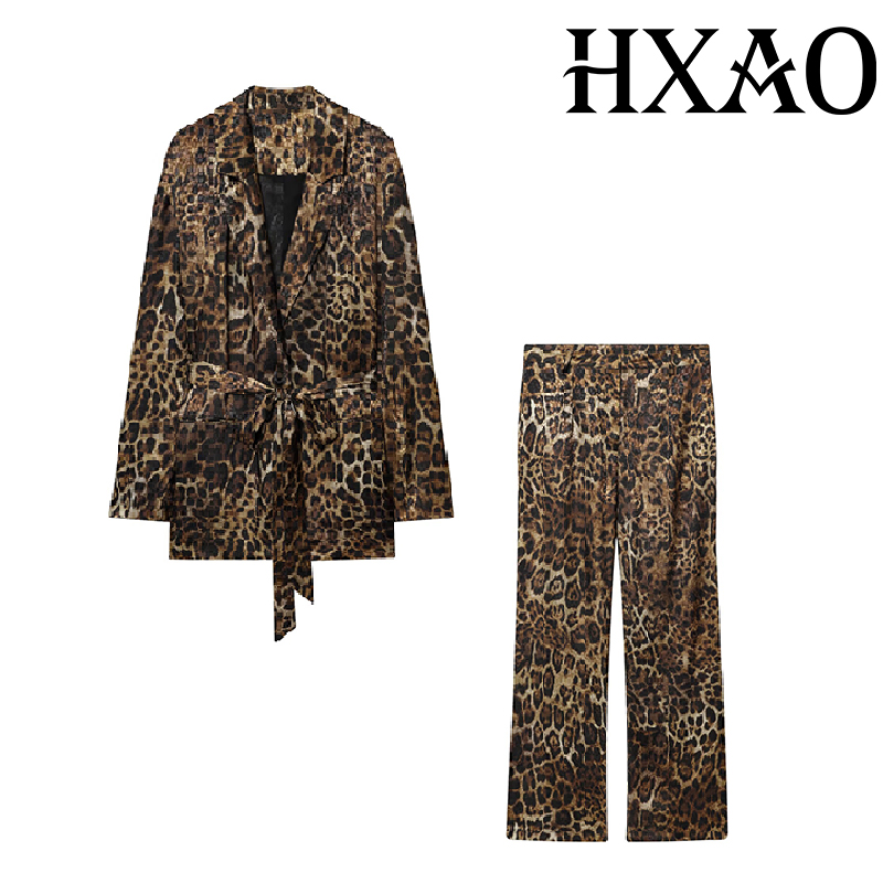 HXAO Leopard Pants Sets 2 Piec - Female Formal Wear recensie en prijs