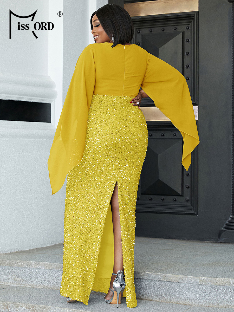 Missord Yellow Sequin Plus Siz - Women'S Formal Wear Wedding recensie en prijs