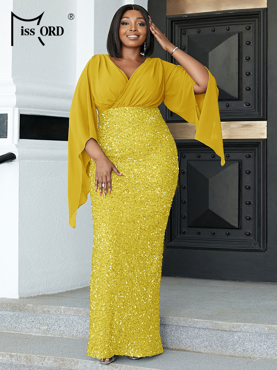 Missord Yellow Sequin Plus Siz - Women'S Formal Wear Wedding recensie en prijs