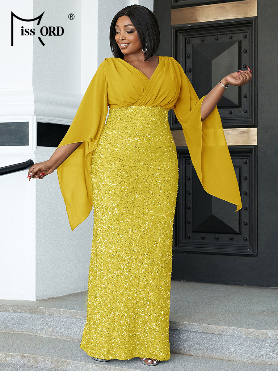Missord Yellow Sequin Plus Siz - Women'S Formal Wear Wedding recensie en prijs