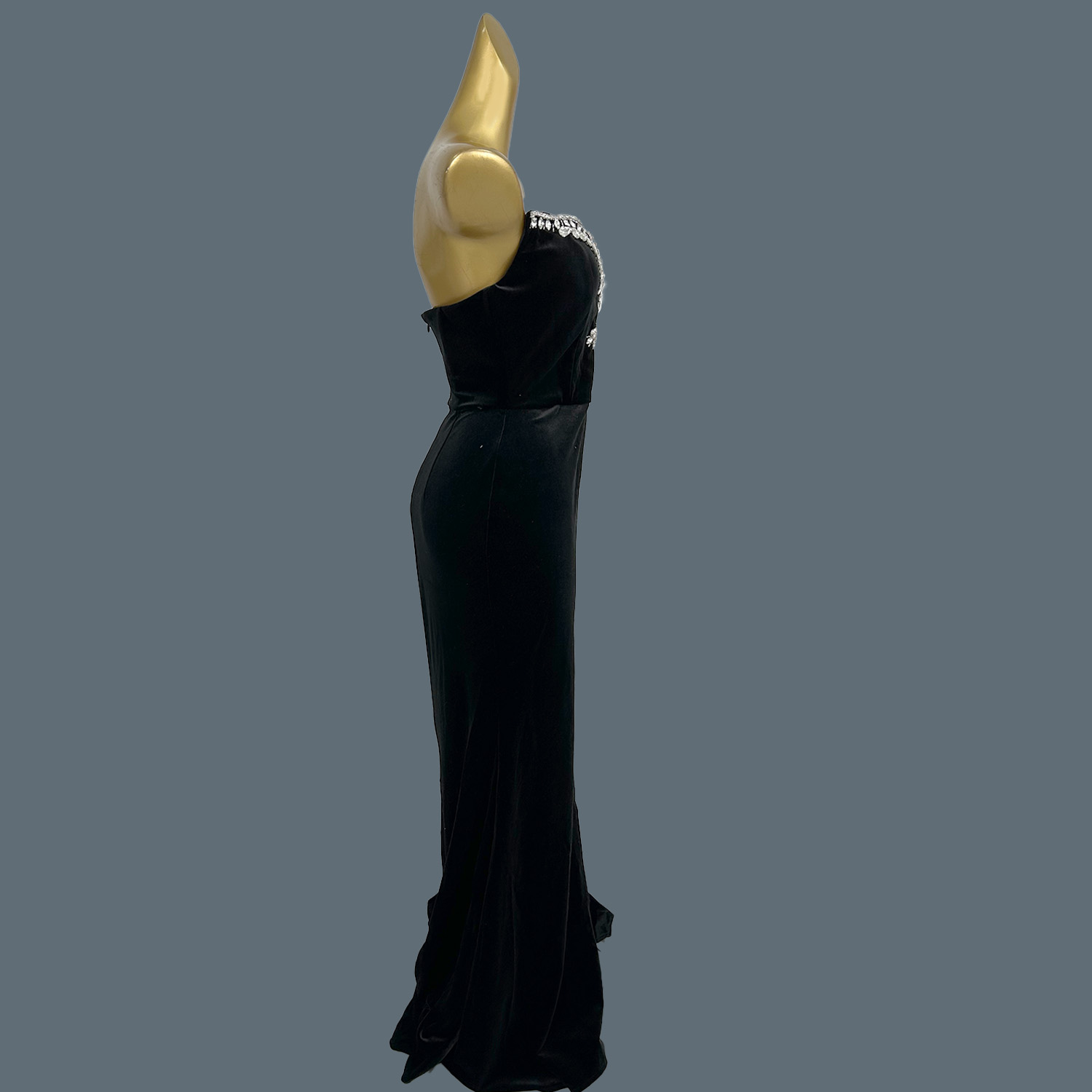 Black Velvet Floor-length Dres - Women Formal Wear Photoshoot recensie en prijs
