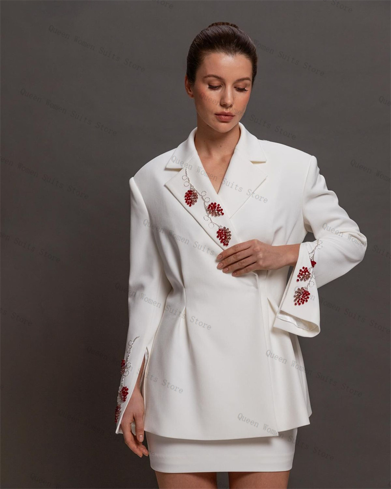 Luxury White Women Suit Skirt  - Women'S Formal Wear For A Wedding Guest recensie en prijs