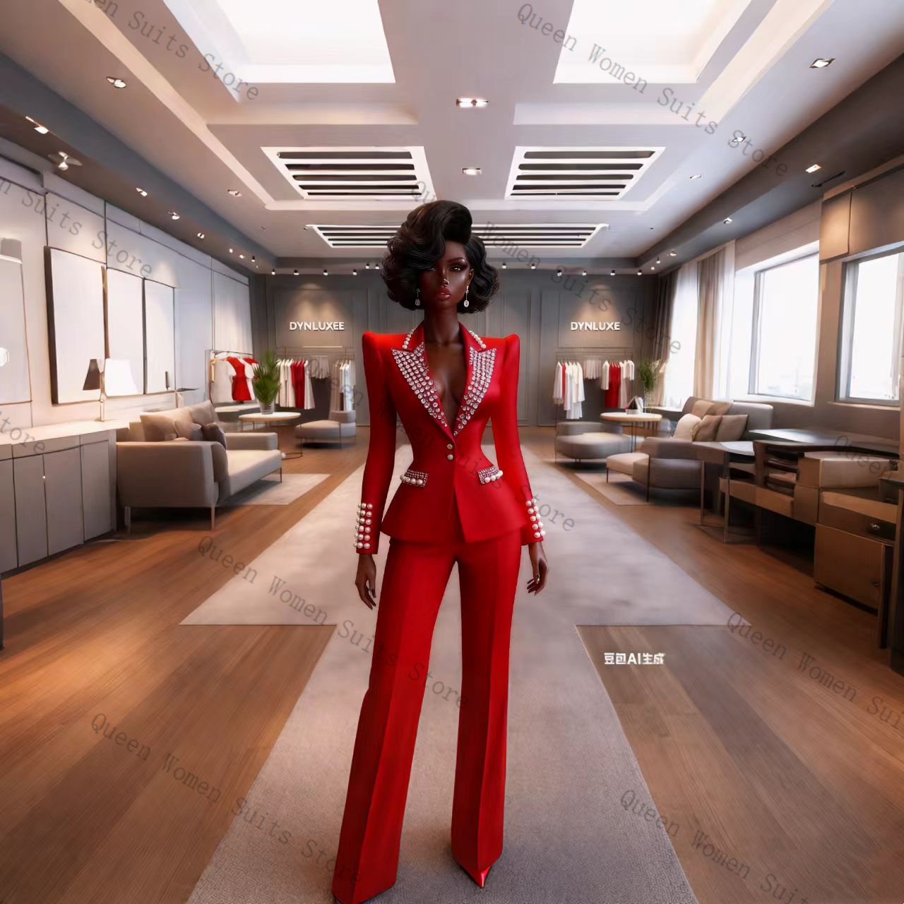 Pearls Red Women Suit Pants Se - Women'S Red Formal Wear recensie en prijs