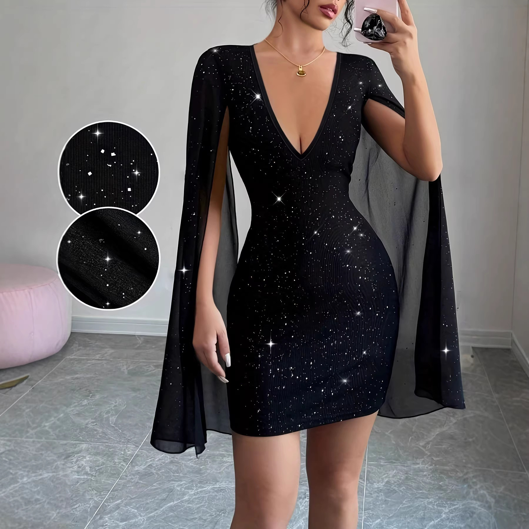 V Neck Bodycon Midi Dress Eleg - Women Formal Wear For Summer recensie en prijs