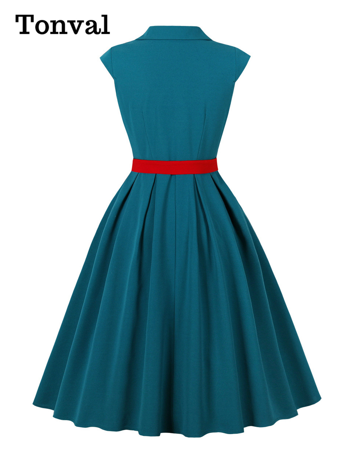 Tonval Notched Collar Cap Slee - Women'S Red Formal Wear recensie en prijs