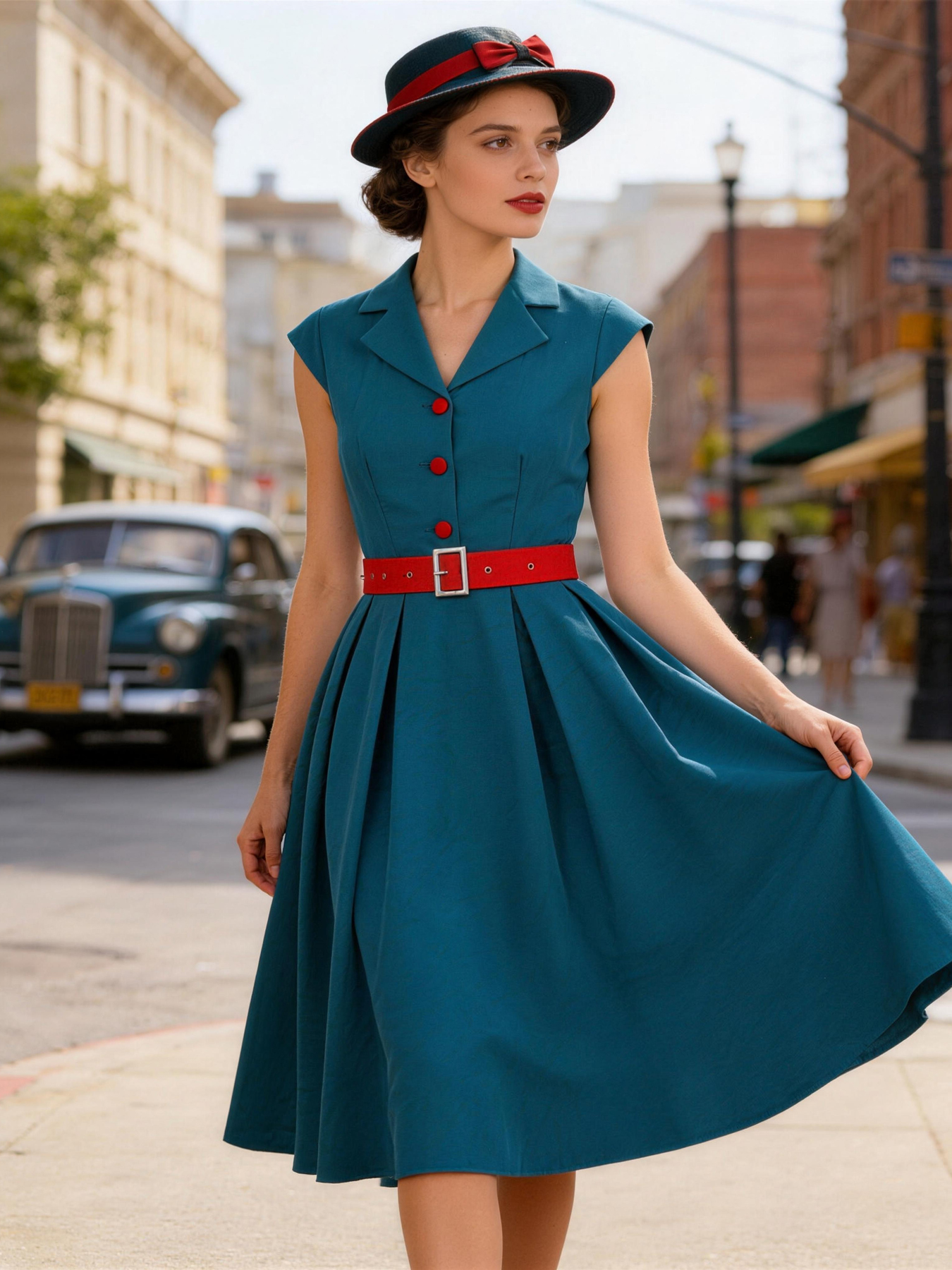 Tonval Notched Collar Cap Slee - Women'S Red Formal Wear recensie en prijs