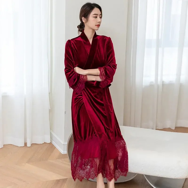 Wedding Robe Long Velvet Slip  - Women'S Formal Wear Wedding recensie en prijs