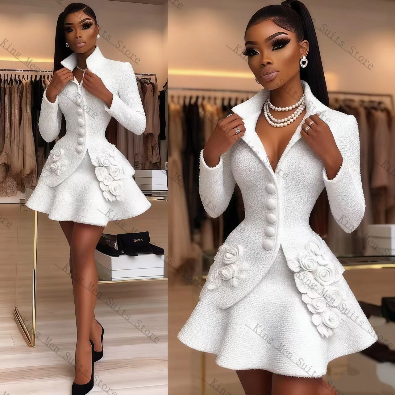 Luxury White Women Suit Set 2  - Women'S Formal Wear For A Wedding Guest recensie en prijs