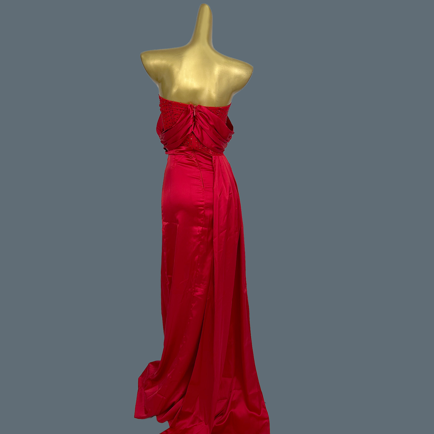 Red Silks Satins Floor-length  - Women Formal Wear Photoshoot recensie en prijs