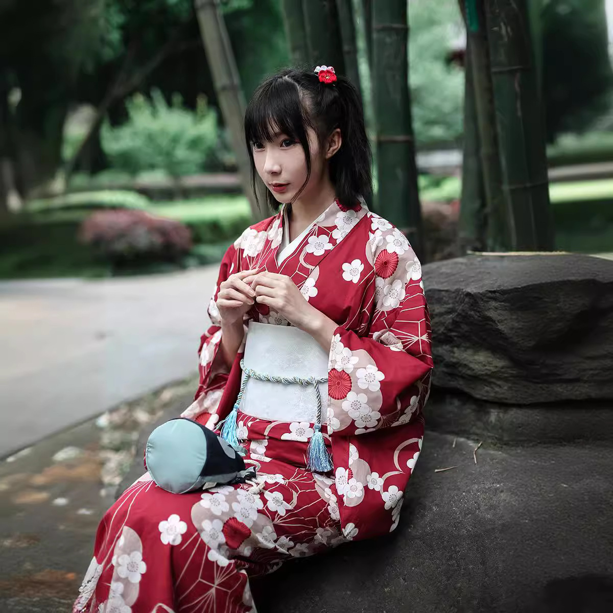 Red Japanese Yukata Kimono Fem - Women'S Red Formal Wear recensie en prijs