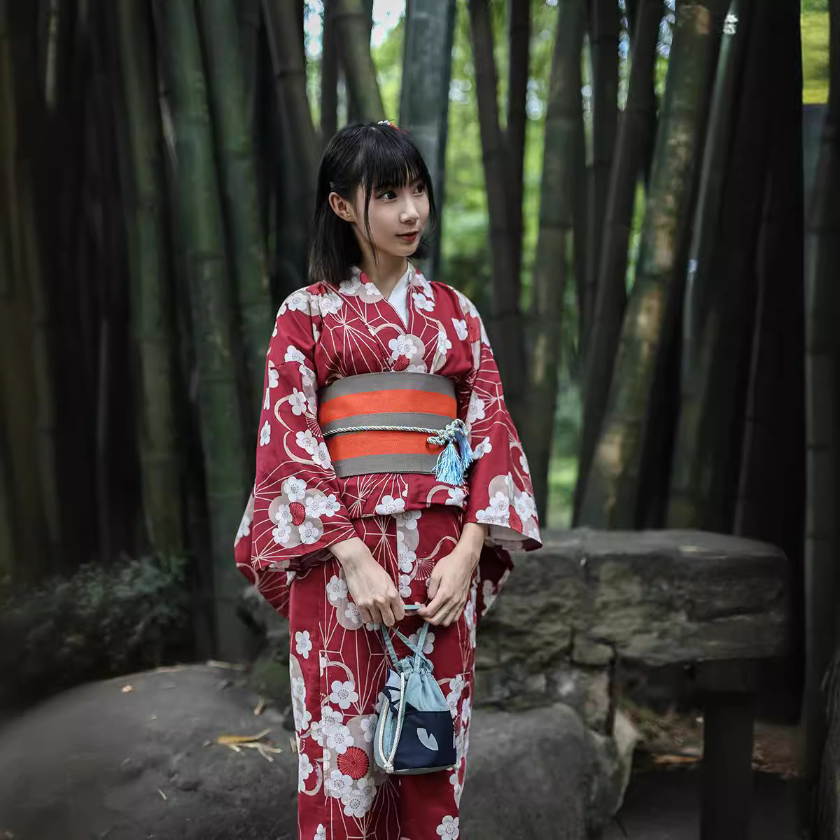 Red Japanese Yukata Kimono Fem - Women'S Red Formal Wear recensie en prijs