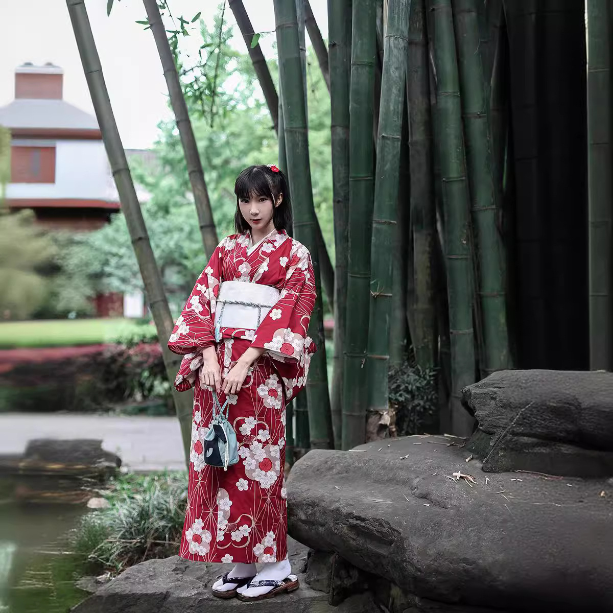 Red Japanese Yukata Kimono Fem - Women'S Red Formal Wear recensie en prijs