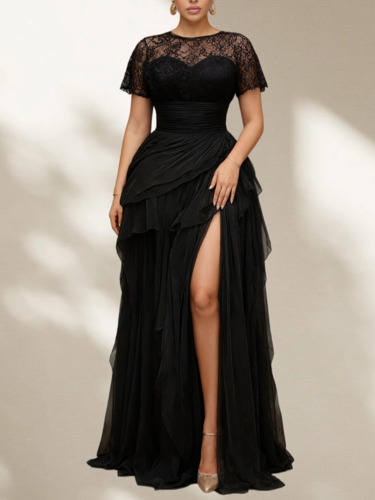 Elegant Plus Size Lace Mesh Ev - Female Formal Wear recensie en prijs