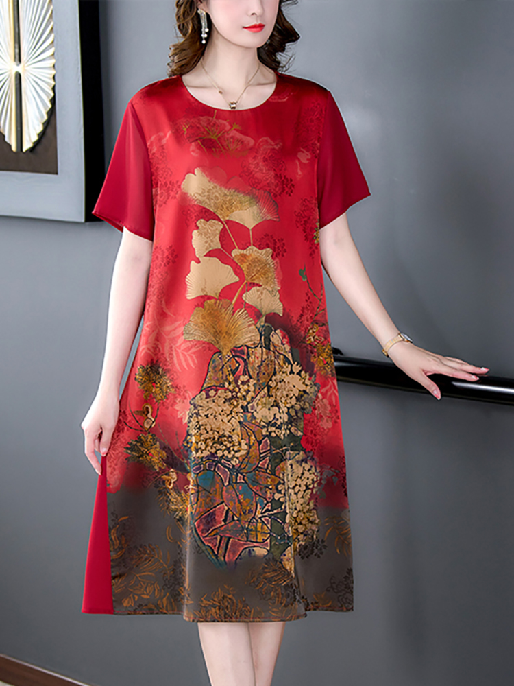 2024 Red Silk Floral Luxury We - Women'S Red Formal Wear recensie en prijs