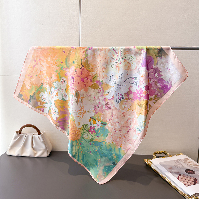 70*70cm Square Silk Scarf for  - Scarf Silk Neck recensie en prijs