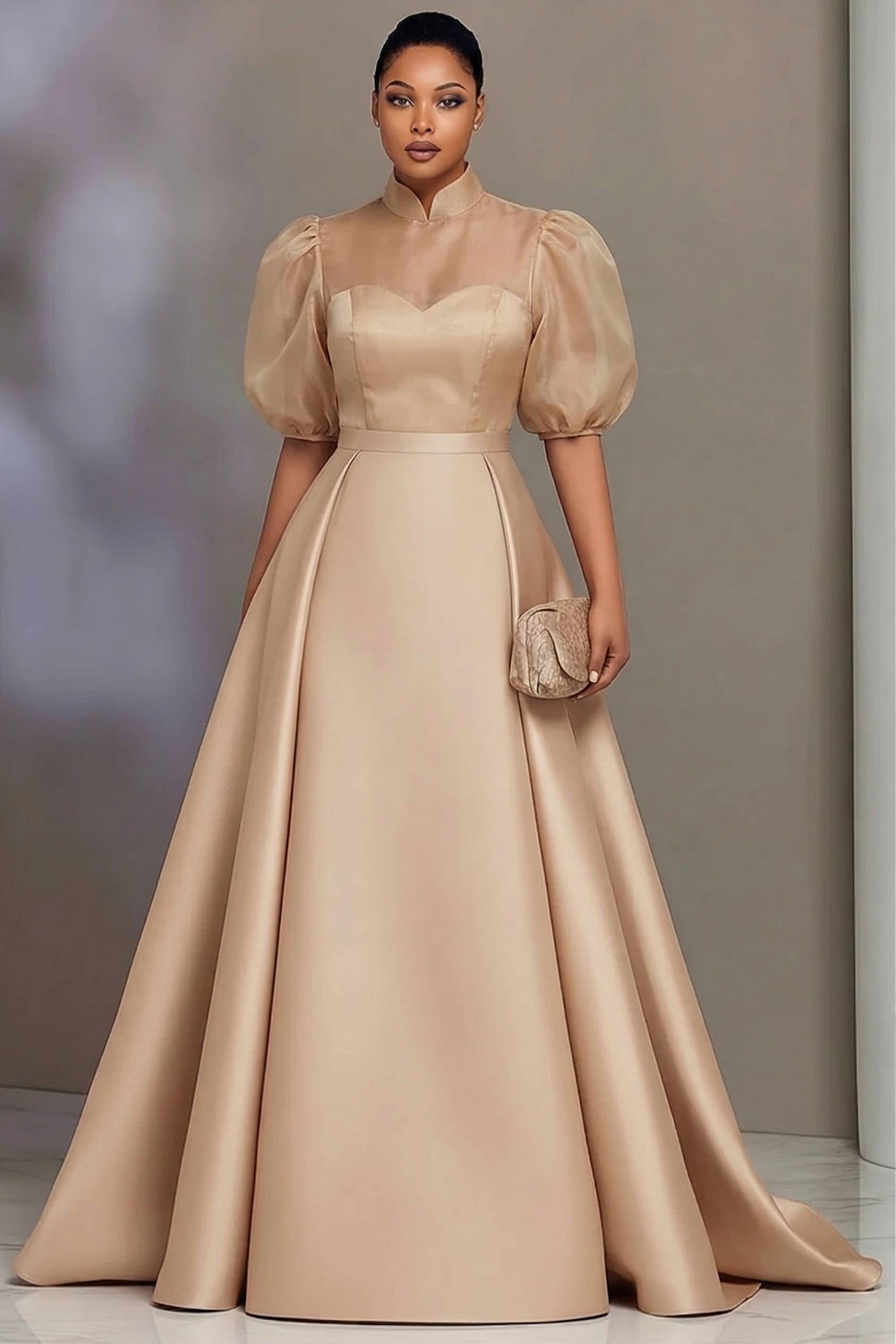 Plus Size Elegant Satin Prom D - Female Formal Wear recensie en prijs