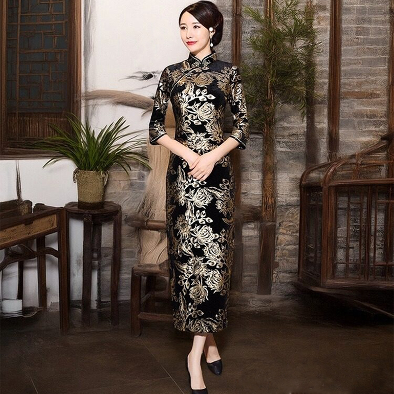 qipao woman autumn winter luxu - Women'S Red Formal Wear recensie en prijs