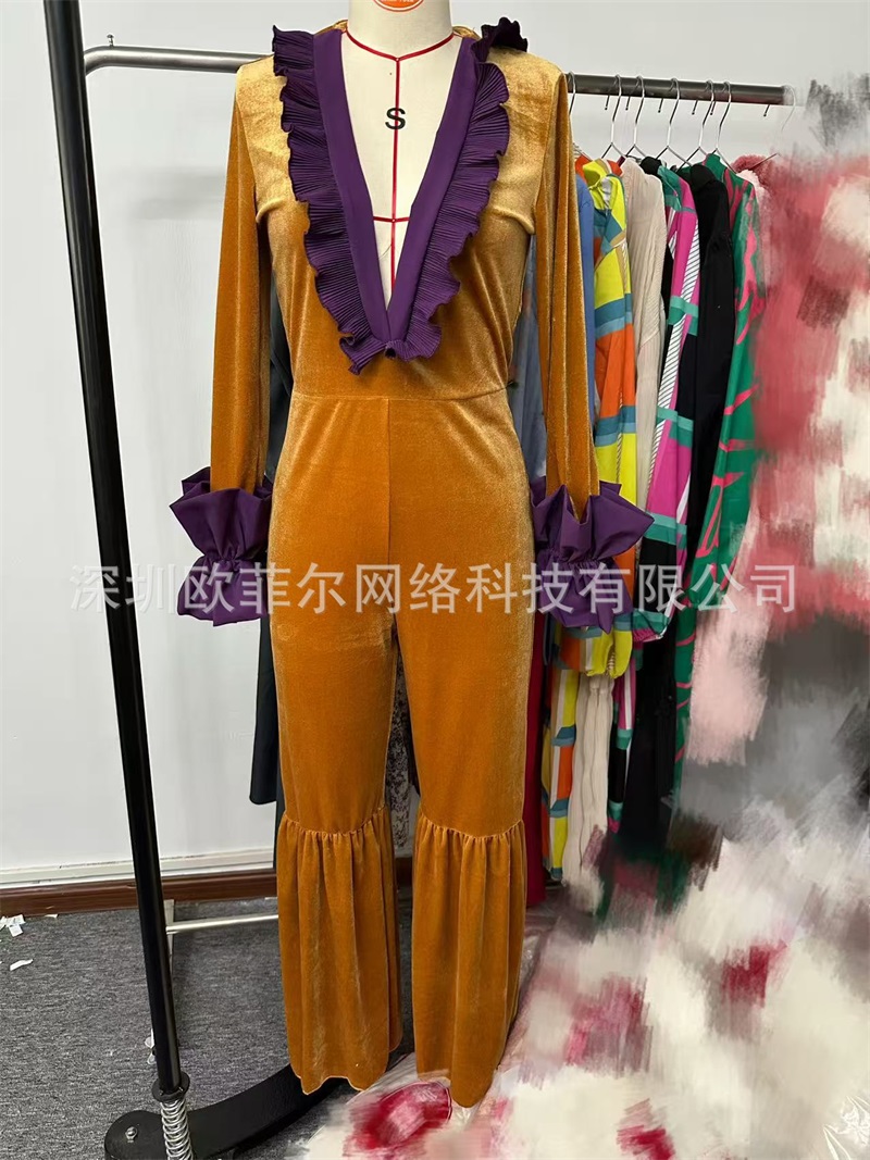 Yellow Purple Velvet Women Jum - Women'S Formal Wear For A Wedding Guest recensie en prijs
